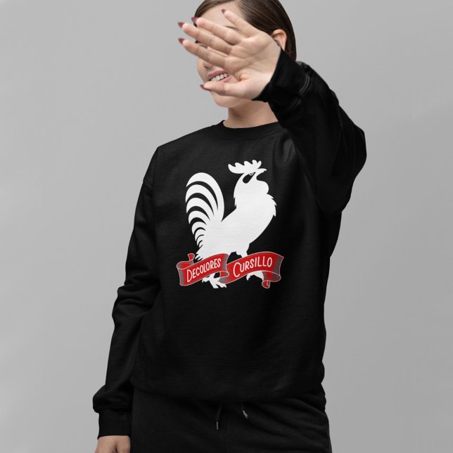Sudadera DeColores Cursillo Rooster Silhouette with Banner (Subido por el creador)