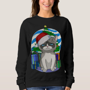 Sudadera Decoración de árbol de navidad de gato de Shorthai