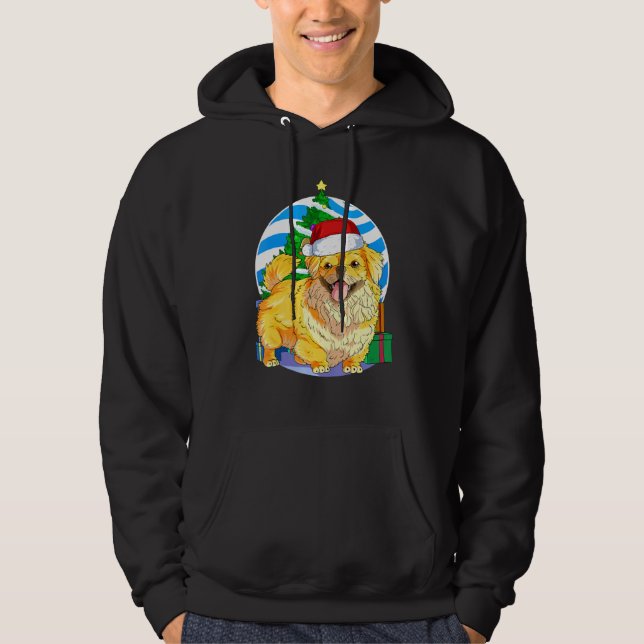 Sudadera Decoración de árbol de Navidad de perro de Pekín (Anverso)