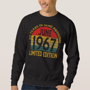 Sudadera Decoración de cumpleaños vintage junio 1967