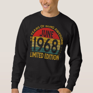 Sudadera Decoración de cumpleaños vintage junio 1968