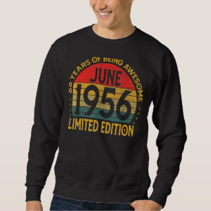 Sudadera Decoración de cumpleaños vintage junio de 1956