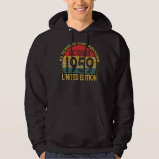 Sudadera Decoración de cumpleaños vintage octubre 1959