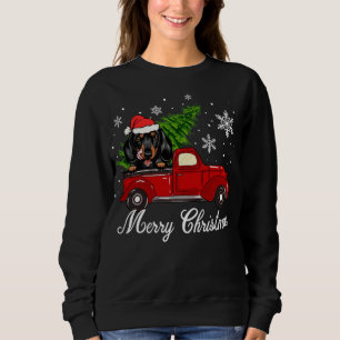 Sudadera Decoración de los Navidades de Camión Rojo en Dach