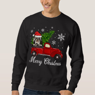 Sudadera Decoración de los Navidades de camionetas rojas de