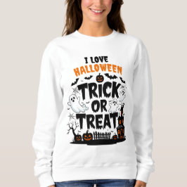 Sudadera Decoración espeluznante y divertidos dulces de Hal