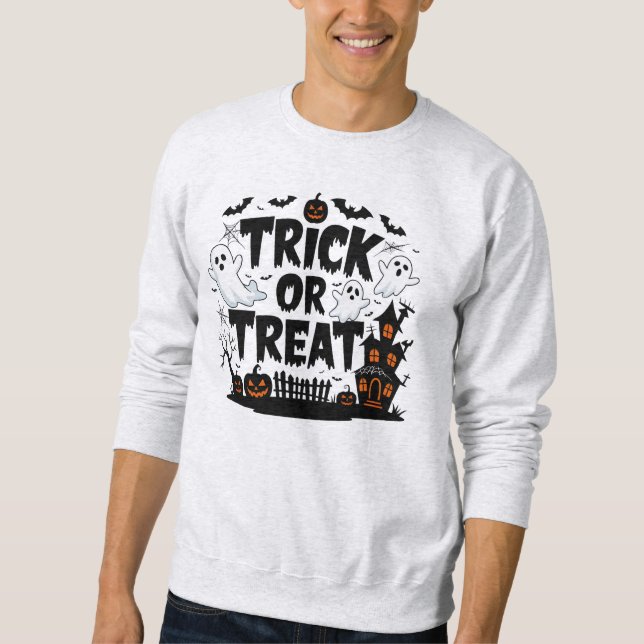 Sudadera Decoración espeluznante y divertidos dulces de Hal (Anverso)