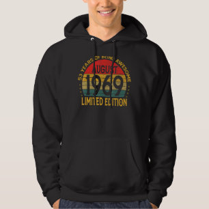 Sudadera Decoración vintage de cumpleaños agosto de 1969