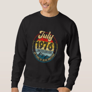 Sudadera Decoración vintage de Fiesta de cumpleaños julio d