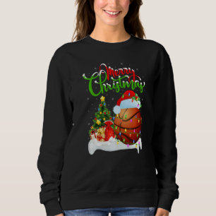 Sudadera Decoraciones de Navidad de Baloncesto Santa Balonc