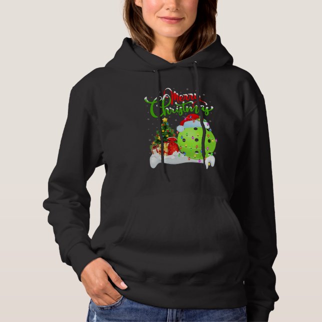 Sudadera Decoraciones de Pickleball de Navidad Santa Pickle (Anverso)