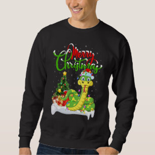 Sudadera Decoraciones navideñas de serpientes en Santa Navi