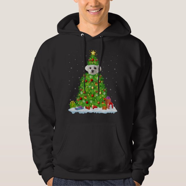 Sudadera Decoraciones navideñas iluminan la Navidad del per (Anverso)