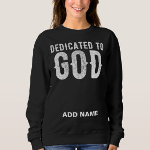 SUDADERA DEDICADO A DIOS PERSONALIZABLE BLANCO GUAY