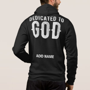 SUDADERA DEDICADO A DIOS PERSONALIZABLE BLANCO GUAY
