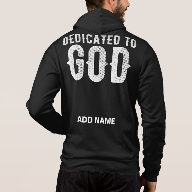 SUDADERA DEDICADO A DIOS PERSONALIZABLE BLANCO GUAY (Reverso)