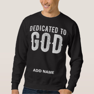 SUDADERA DEDICADO A DIOS PERSONALIZABLE BLANCO GUAY