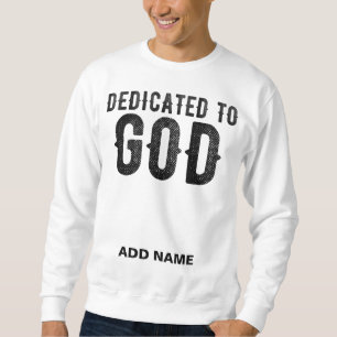 SUDADERA DEDICADO A DIOS PERSONALIZABLE GUAY TEXTO NEGRO
