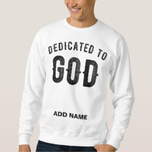 SUDADERA DEDICADO A DIOS PERSONALIZABLE GUAY TEXTO NEGRO