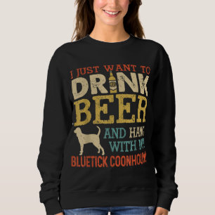 Sudadera Dedo De Carne De Carbón Azul Papá Bebe Cerveza Col