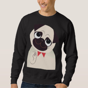 Sudadera Dedos cruzados Pug Gray Classic T-Shirt 732