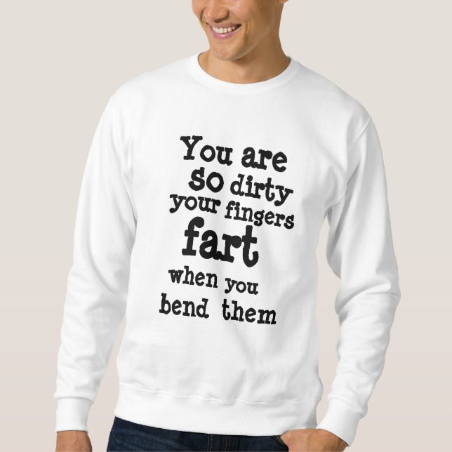 Sudadera Dedos que se mean línea   (Anverso)