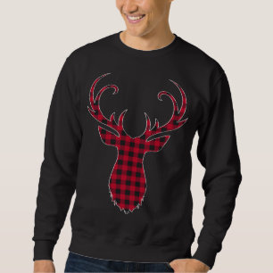 Sudadera Dee Navidades de renos rojos y negros cubiertos de