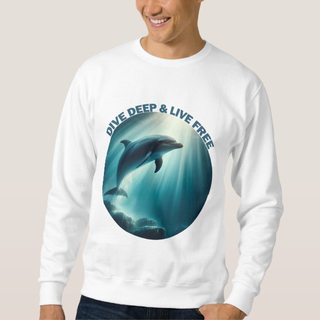Sudadera Deep Live Free Dolphin (Anverso)