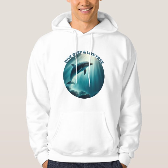 Sudadera Deep Live Free Dolphin (Anverso)