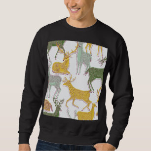 Sudadera Deers geométricos: Ilustracion de patrón tradicion
