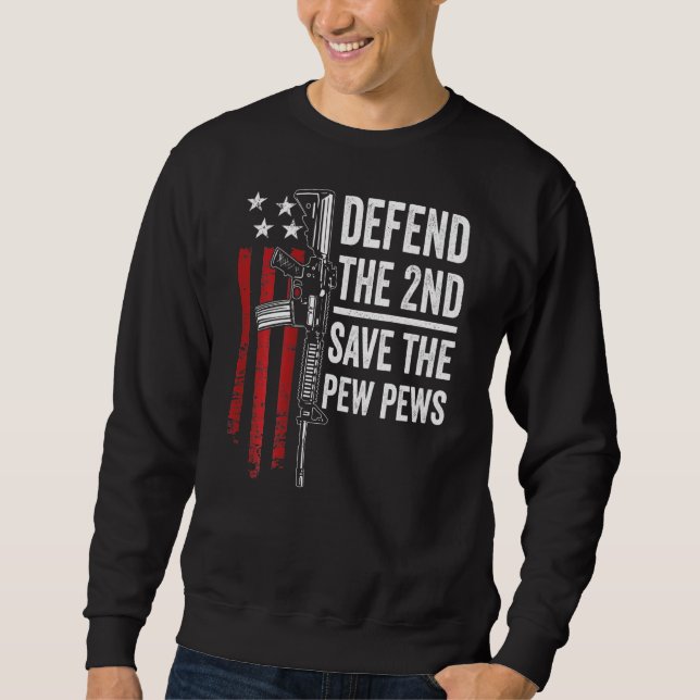 Sudadera Defender El Segundo Salven Los Pew Pews - Gun Ar15 (Anverso)