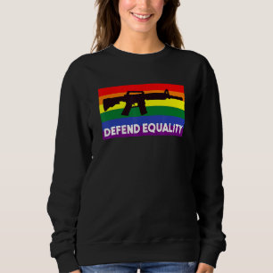 Sudadera Defender Equidad Lgbt Bandera Gay Rifle De Ataque