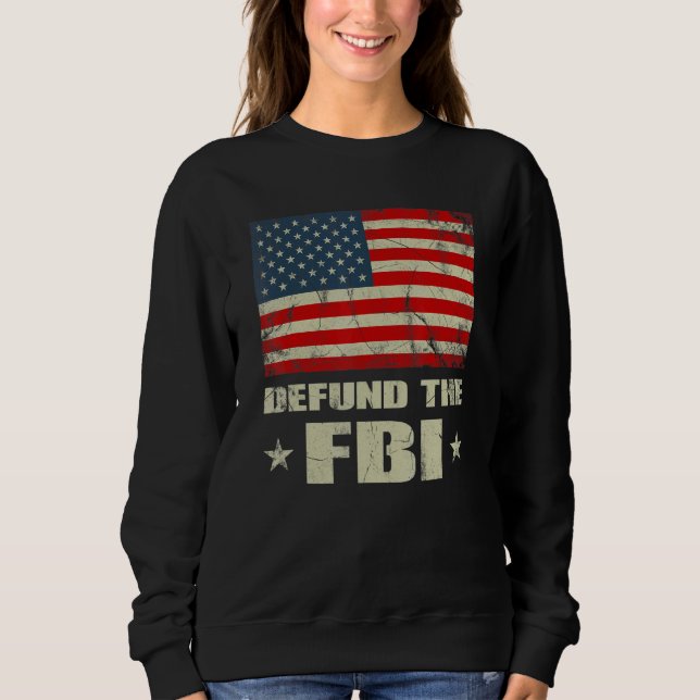 Sudadera Defender la bandera estadounidense del FBI (Anverso)