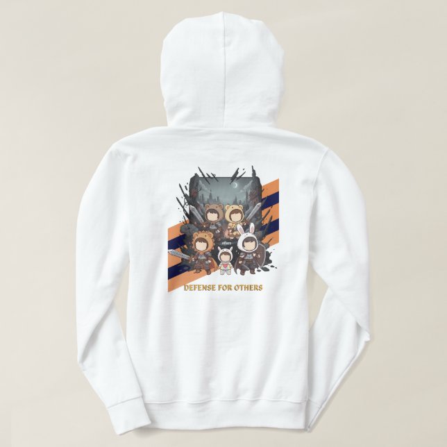 Sudadera Defensa para Otros - Pequeños Guardianes (Reverso del diseño)