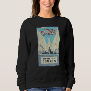 Sudadera Defensa Retro De La Democracia Política Comienzo S