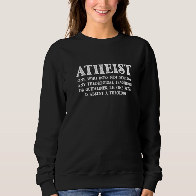Sudadera Definición atea ateísmo Religión Evolución ciencia (Anverso)