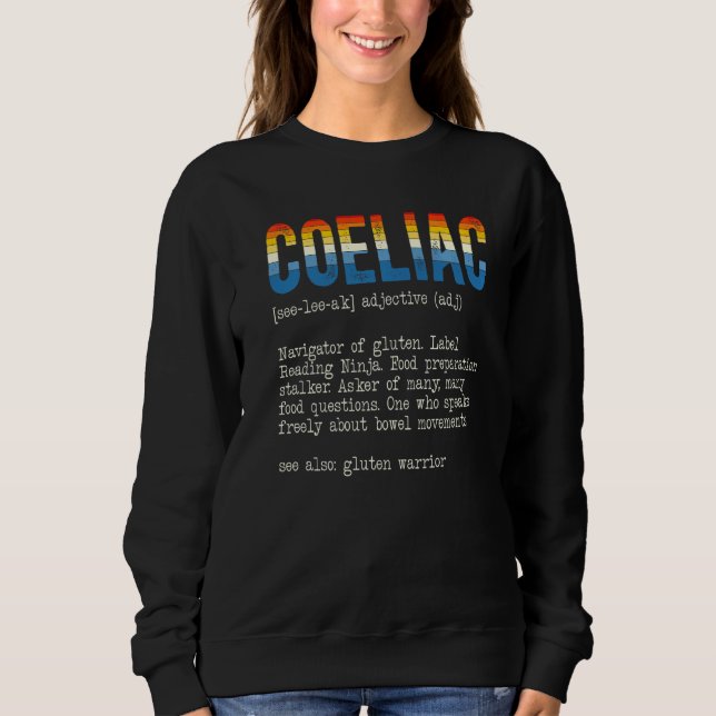 Sudadera Definición Coeliácea Gluten Enfermedad Celiásica L (Anverso)