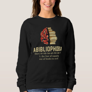 Sudadera Definición de Abibliophobia Lectura Ratón de bibl