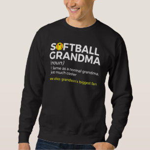 Sudadera Definición de abuela de sóftbol mayor fan del niet