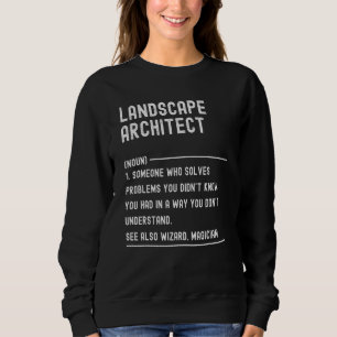 Sudadera Definición de Arquitecto Paisajista Título del Pue