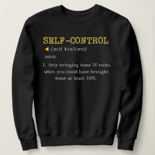 Sudadera Definición de autocontrol divertida personalizada