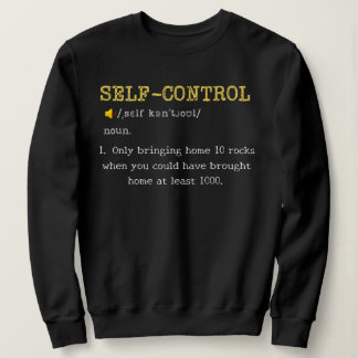 Sudadera Definición de autocontrol divertida personalizada