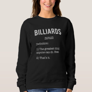 Sudadera Definición de billar Humor Billar