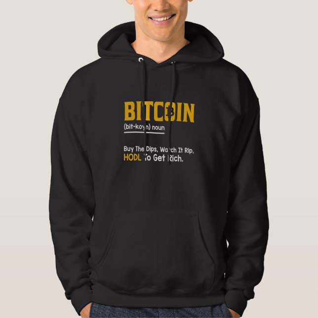 Sudadera Definición de Bitcoin Criptomoneda Invertir Cotiza (Anverso)