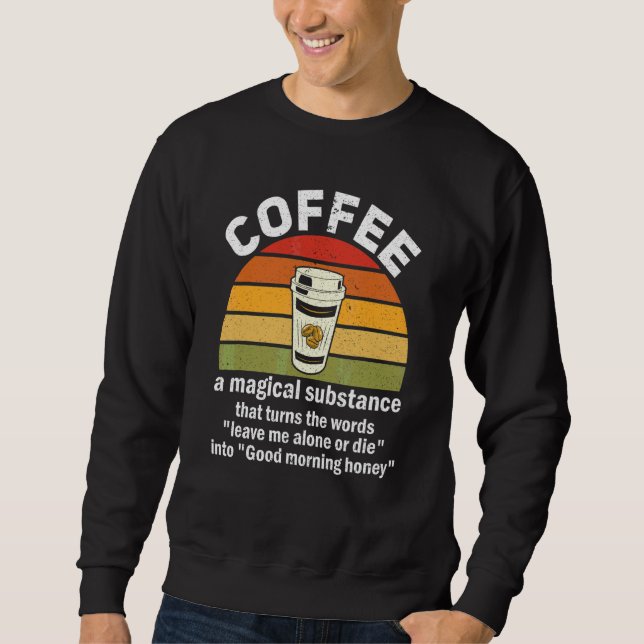 Sudadera Definición de café Cafetera Café Barista (Anverso)