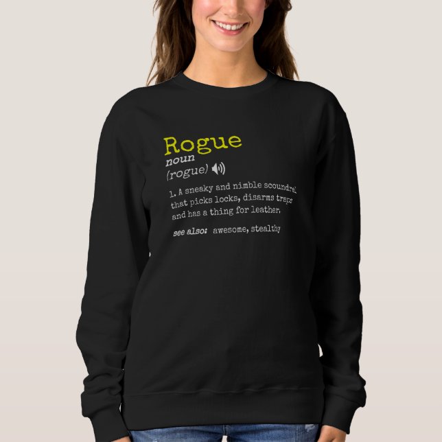 Sudadera Definición de caracteres Rpg de la clase no fiable (Anverso)