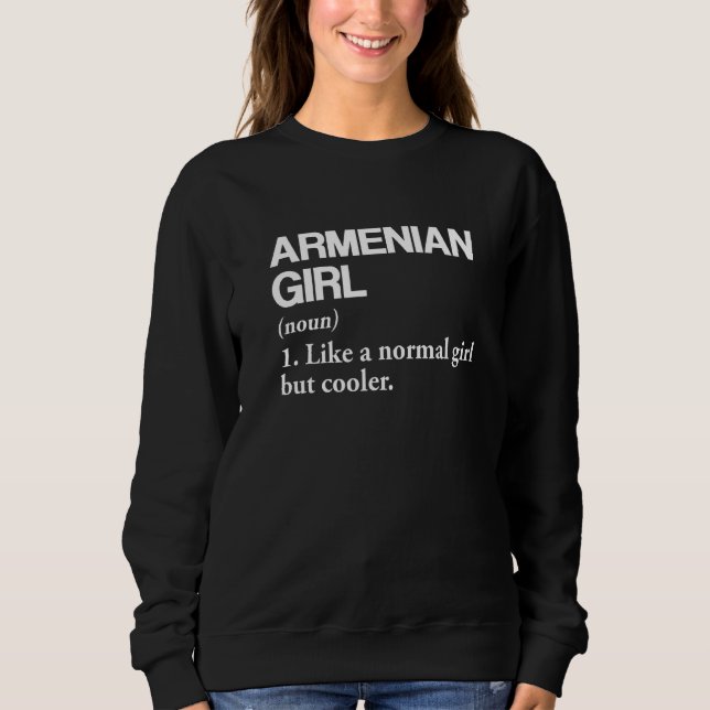 Sudadera Definición de Chica armenia Bandera de Armenia (Anverso)