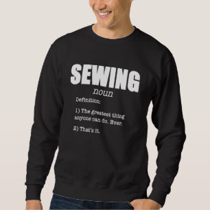 Sudadera Definición de costura Humor Costura