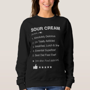 Sudadera Definición de crema agria que significa divertido