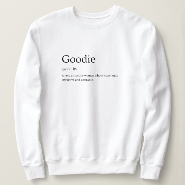 Sudadera Definición de diccionario Goodie (Anverso del diseño)